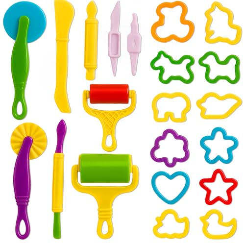 AMSNINK 21 Stück Knetwerkzeug Knete Zubehör, Knete Zubehör, Knetzubehör, Pädagogisches Spielzeug, Knete Zubehör Ausstechformen Küchenspielzeug, DIY Knetmasse, Geschenk-Set Für Jungen Und Mädchen AMSNINK 21 Stück Knetwerkzeug Knete Zubehör, Knete Zubehör, Knetzubehör, Pädagogisches Spielzeug, Knete Zubehör Ausstechformen Küchenspielzeug, DIY Knetmasse, Geschenk-Set Für Jungen Und Mädchen von AMSNINK
