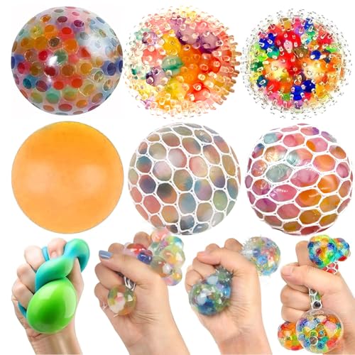AMSNINK 6er Set Stressball Kinder und Erwachsene - Antistressball mit 6 Texturen, Wutball für Kinder aus, Quetschball Spielzeug gegen Angst und ADHS, Kindergeburtstag AMSNINK 6er Set Stressball Kinder und Erwachsene - Antistressball mit 6 Texturen, Wutball für Kinder aus, Quetschball Spielzeug gegen Angst und ADHS, Kindergeburtstag von AMSNINK