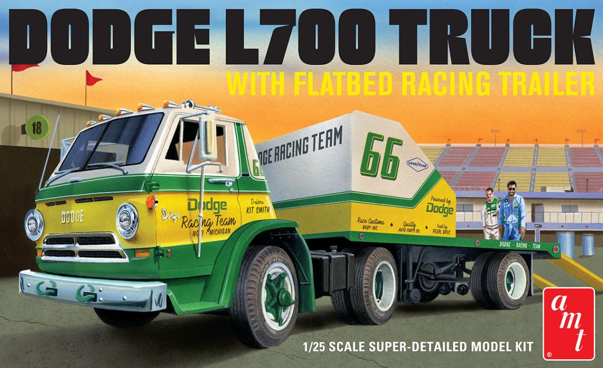 1966 Dodge L700 Truck w/Flatbed Racing Trailer 1966 Dodge L700 Truck w/Flatbed Racing Trailer von AMT/MPC