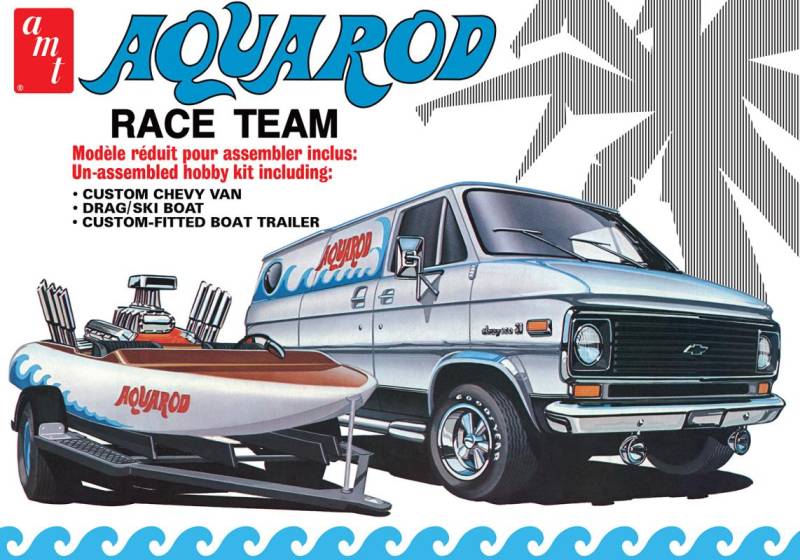 Aqua Rod Race Team 1975 Chevy Van, Race Boat von AMT/MPC