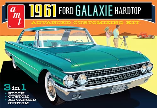 AMT - 1/25 1961 Ford Galaxie Hardtop - Plastikmodellbausatz: Modellauto, Vintage Cars, Erwachsener, Plastikteile, Anleitung, Kleber, Pinsel, Decals von AMT