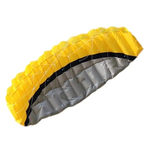 AMULONG Kites, 2,5 mt im freien Drachen dual line parafoil Kites Stunt Parachute Strand Kite surfen Regenbogen Macht segeln Fliegende Tools Lugdrachen(A) von AMULONG