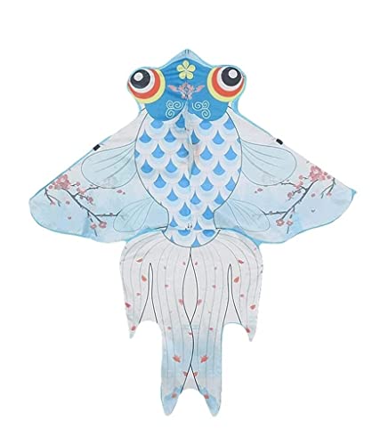 AMULONG Kites, 55 "Goldfish Riesiger Drachen, Leicht Zu Fliegen, Mit Schwanz Für Strandausflug, Park, Familie, Outdoor-Spiele Lugdrachen(B,1000M) von AMULONG