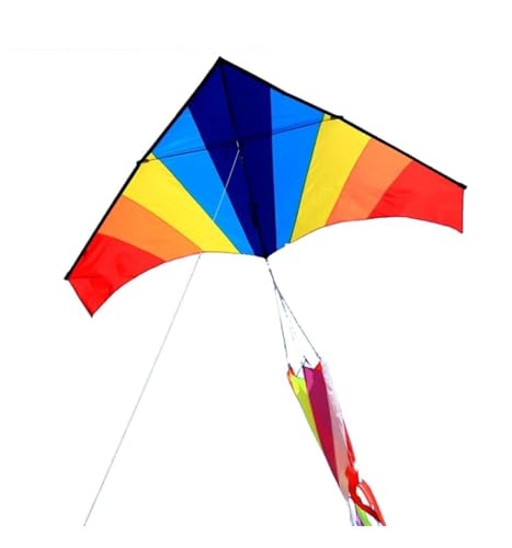 AMULONG Kites, Dreieck-Regenbogen-Drachen-Langschwanz-Outdoor-Sport-Stunt-Kite 200- oder 400meter-Linie Lugdrachen(400meter line) von AMULONG