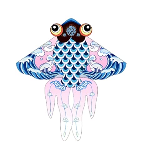 AMULONG Kites, Goldfisch-Drachen Im Chinesischen Stil, Einfach In Der Brise Zu Fliegen, Für Spiele Und Aktivitäten Im Freien, Einleiner-Drachen Mit Fliegenden Werkzeugen Lugdrachen(A,100 Meters) von AMULONG