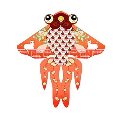 AMULONG Kites, Goldfisch-Drachen Im Chinesischen Stil, Einfach In Der Brise Zu Fliegen, Für Spiele Und Aktivitäten Im Freien, Einleiner-Drachen Mit Fliegenden Werkzeugen Lugdrachen(C,100 Meters) von AMULONG