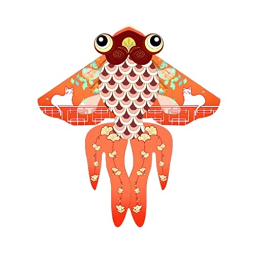AMULONG Kites, Goldfisch-Drachen Im Chinesischen Stil, Einfach In Der Brise Zu Fliegen, Für Spiele Und Aktivitäten Im Freien, Einleiner-Drachen Mit Fliegenden Werkzeugen Lugdrachen(E,100 Meters) von AMULONG