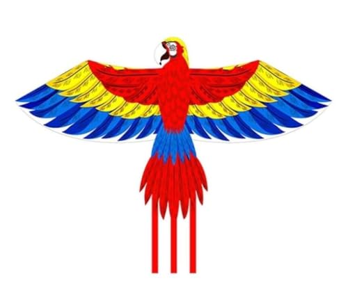 AMULONG Kites, Kite Bunte Papageikite Leicht zu fliegen und Montieren von Anfänger Jungen Mädchen Kinder for Strandpark Sommer Outdoor-Spiele Aktivitäten Kite Lugdrachen(B,400m Kite String) von AMULONG