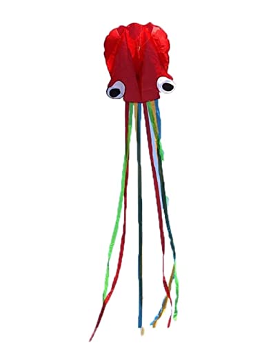 AMULONG Kites, Neuer Bunter Weicher Octopus-Drachen. Einfach Zusammenzubauen Und Zu Fliegen. Soft Octopus. Er Ist Groß Für Strand Oder Park Lugdrachen(100m line) von AMULONG