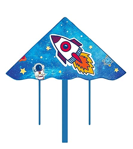 AMULONG Kites, Raketendrachen Mit Drachenschnur, Riesiger Musterdrachen Mit Schwanz Für Anfänger Zusammenbauen, Einfach Zu Fliegen Lugdrachen(300m Line) von AMULONG