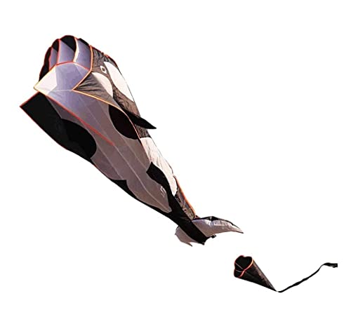 AMULONG Kites, Riesiger Weicher 3D-Drachen Mit Drachenschnur, Riesiger Rahmenloser Weicher Parafoil Giant Dolphin Breeze Kite Lugdrachen(B,800M String) von AMULONG