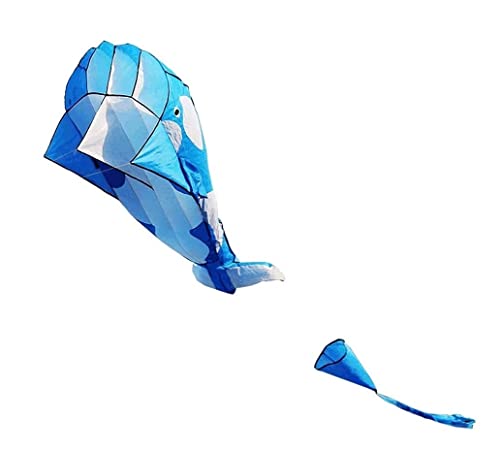 AMULONG Kites, Riesiger Weicher 3D-Drachen Mit Drachenschnur, Riesiger Rahmenloser Weicher Parafoil Giant Dolphin Breeze Kite Lugdrachen(E,800M String) von AMULONG