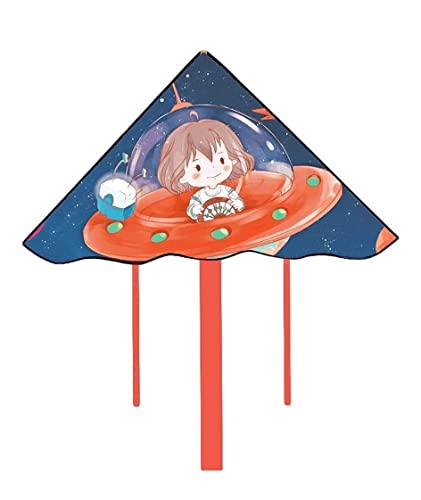 AMULONG Kites, Triangle Kite with Tail,Astronaut Big Kite with Kite String,Easy to Fly/Montage,Für Anfänger Lugdrachen(700m String) von AMULONG