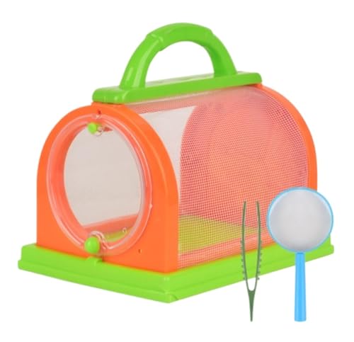 AMULONG Zuchtbox, Transport, Backyard Essentials Kammer-Insektenhabitat-Lupenset Futterkoffer(Grün) von AMULONG