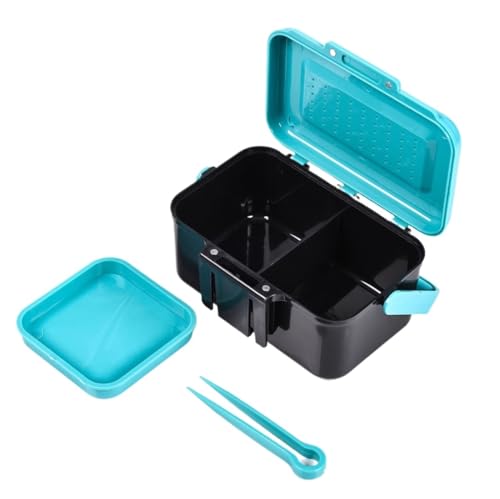 AMULONG Zuchtbox, Transport, Insekten-Reptilien-Terrarium Mit Tragegriff, Reiseträger Futterkoffer(Blue) von AMULONG