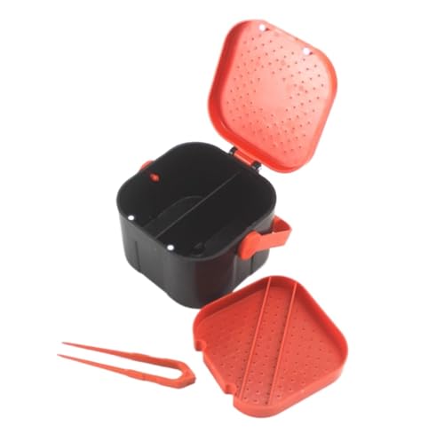 AMULONG Zuchtbox, Transport, Insekten-Reptilien-Terrarium Mit Tragegriff, Reiseträger Futterkoffer(Rood) von AMULONG