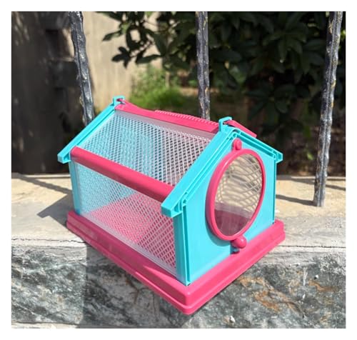 AMULONG Zuchtbox, Transport, Insektenkäfig-Box, Insektenfänger, Schmetterling, Schmetterlingskäfig for Den Außenbereich Futterkoffer(Pink) von AMULONG