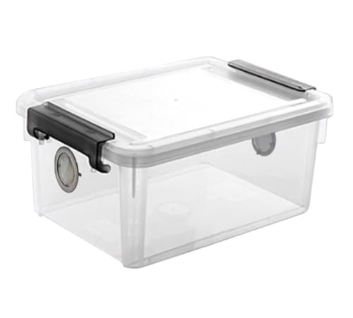 AMULONG Zuchtbox, Transport, Reptilien-Futterbox, Zuchtbox, Kunststoff-Reptilientank Futterkoffer(17x13x8cm) von AMULONG