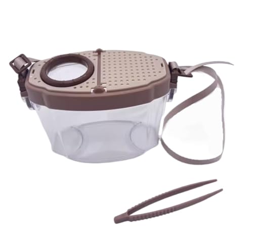 AMULONG Zuchtbox, Transport, Reptilienbehälterkoffer Reptilienaquariumtank for Den Transport Futterkoffer(Brown) von AMULONG