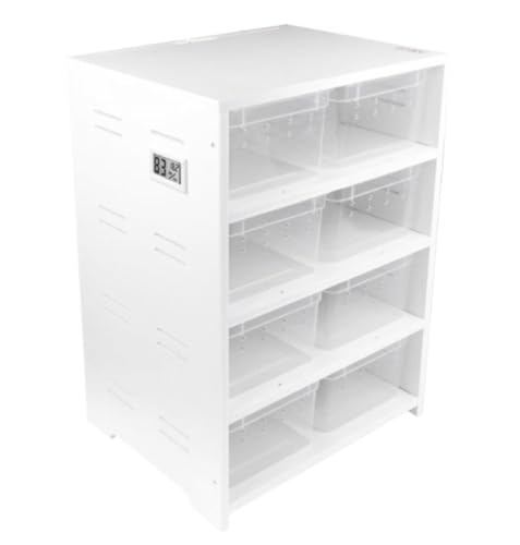 AMULONG Zuchtbox, Transport, Reptilienzuchtschrank Mit Futterbox Insektenfütterungsschrank Futterkoffer(White) von AMULONG