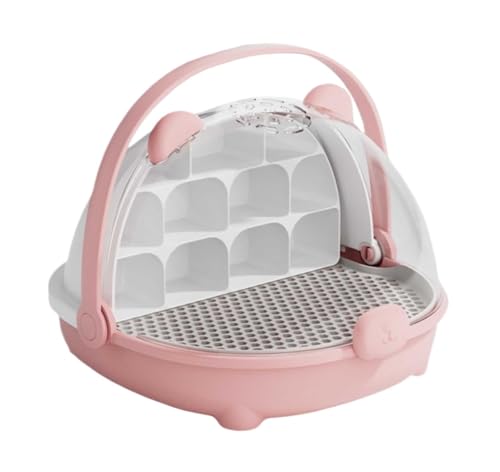 AMULONG Zuchtbox, Transport, Seidenraupen-Zuchtbox Zur Zucht Von Seidenraupen Reptilien-Futterbox Futterkoffer(Pink) von AMULONG