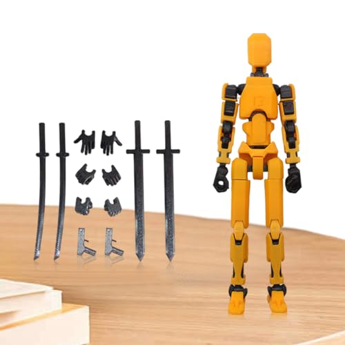 AMZLORD 1 Set 3D-Gedruckter beweglicher Roboter mit Mehreren Gelenken, 13 Ganzkörper-Aktivitätsroboter, beweglicher 3D-Gedruckter Schaufensterpuppen-Eltern-Kind-Spiel mit Mehreren Gelenken von AMZLORD