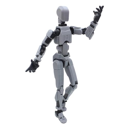 AMZLORD 1 Set Mehrgelenkiger beweglicher Roboter 3D Mannequin 13 Actionfigur (Schwarz Grau) von AMZLORD