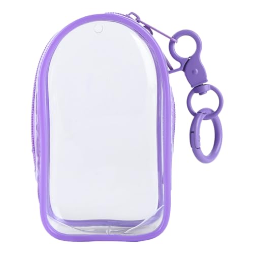 AMZLORD Clear Display -Tasche mit Schlüsselbeutel Mini -Puppenbeutel for Abbildungen (lila) von AMZLORD