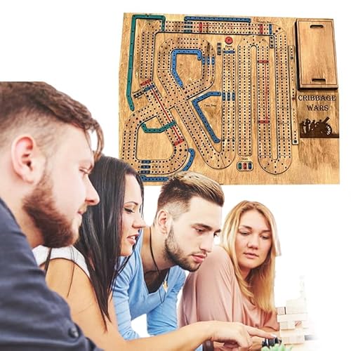 AMZLORD Cribbage Wars Brettspiel, Cribbage War Game Holz-Cribbage-Brettspielset, klassisches Brettspiel, Nachtbarspiele for Familien AMZLORD Cribbage Wars Brettspiel, Cribbage War Game Holz-Cribbage-Brettspielset, klassisches Brettspiel, Nachtbarspiele for Familien von AMZLORD