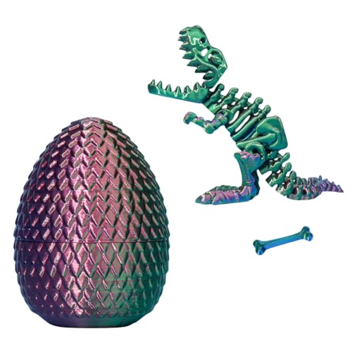 AMZLORD Dragon Movable Joint Decoration Toy 3D gedrucktes Dinosaurier Ei mit artikulierter Indominus Rex Tyrannosaurus Rex Dragon 3D Druckschädel AMZLORD Dragon Movable Joint Decoration Toy 3D gedrucktes Dinosaurier Ei mit artikulierter Indominus Rex Tyrannosaurus Rex Dragon 3D Druckschädel von AMZLORD