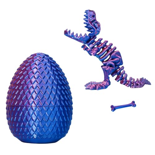 AMZLORD Dragon Movable Joint Decoration Toy 3D gedrucktes Dinosaurier Ei mit artikulierter Indominus Rex Tyrannosaurus Rex Dragon 3D Druckschädel AMZLORD Dragon Movable Joint Decoration Toy 3D gedrucktes Dinosaurier Ei mit artikulierter Indominus Rex Tyrannosaurus Rex Dragon 3D Druckschädel von AMZLORD
