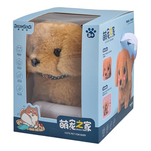 AMZLORD Electronic Robot Dog Interactive Roboter Welpe wirkt wie EIN echter Welpe Stoffed Animal Dog Battery Battery Battery Niedliche Wanderhund for Mädchen Jungen von AMZLORD