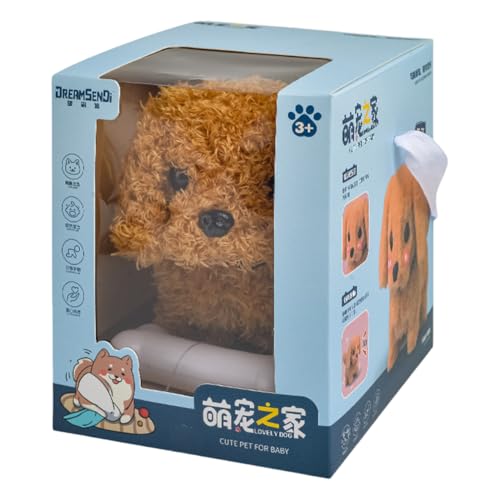 AMZLORD Electronic Robot Dog Interactive Roboter Welpe wirkt wie EIN echter Welpe Stoffed Animal Dog Battery Battery Operated Cute Walking Dog for Kindergeschenke von AMZLORD