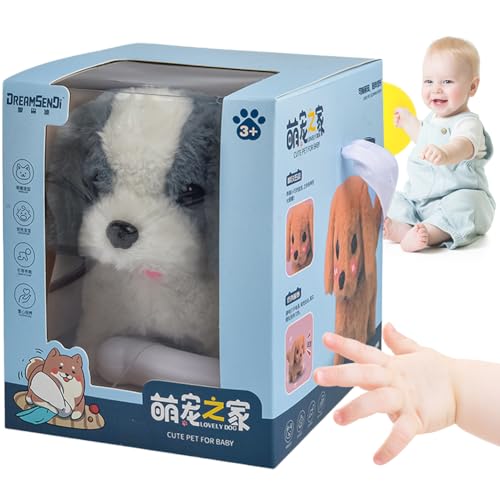 AMZLORD Electronic Robot Dog Plüschpupfspielzeug for Kinder Alter 3 4 5 6 (Bichon Frise) von AMZLORD