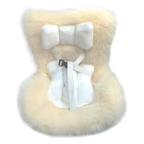 AMZLORD Mini Plüschpuppe Sicherheitssitz Sitzwagen -Auto Ornament for 17 cm Plüschpuppen (Beige) von AMZLORD