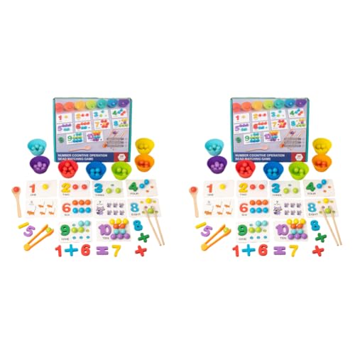 AMZLORD Montessori Arithmetik-Mathe-Spielzeug-Set, Silikon & Holz Digitales Lernen mit Perlen, Montessori Arithmetik-Set mit Essstäbchen, Löffeln, Zahlenblöcken AMZLORD Montessori Arithmetik-Mathe-Spielzeug-Set, Silikon & Holz Digitales Lernen mit Perlen, Montessori Arithmetik-Set mit Essstäbchen, Löffeln, Zahlenblöcken von AMZLORD