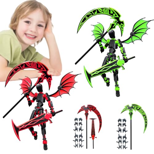 AMZLORD T13 Actionfigur, DIY 3D-gedrucktes T13 Actionfiguren-Set, Dummy 13 Roboter Stop-Motion-Figuren, mit Mehreren beweglichen Gelenken, Geschenkideen for Kinder von AMZLORD