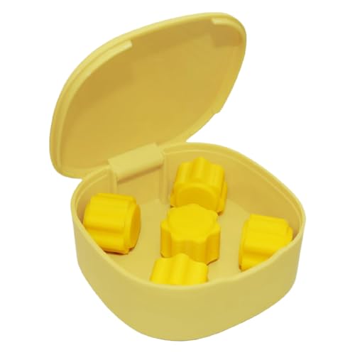 AMZLORD traditionelles Spielspiel Gonggi Jack Stone Pebbles Set Gonggi Set for Kinder (Gelb) von AMZLORD