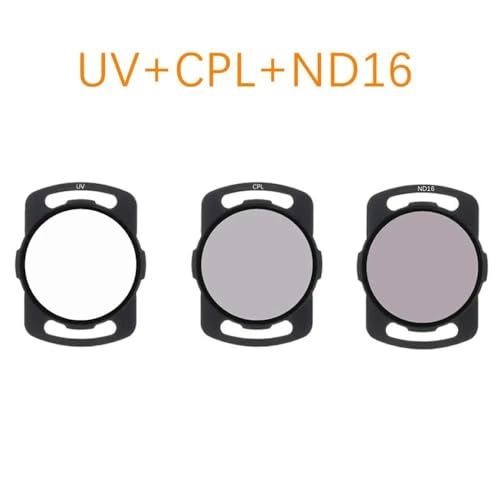 AMZMDGJK Aluminium Legierung Filter Set for O3 Luft Einheit Filter Kamera Optische Glas ND8/16/32/64 CPL Polarisator Filter Zubehör(UV CPL ND16) von AMZMDGJK