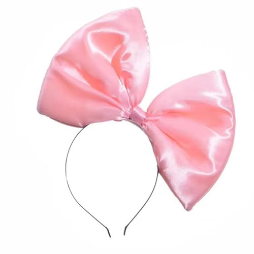 AMateschitz Ohren Maus Bow Haarschmuck Mouse Ear Kopfschmuck Spitze Kaninchenohren Stirnband Glitte Schleifen Haarband Hase Ohren Spitze Headband für Party Cosplay Ostern Rosa Schleife 16 * 22cm AMateschitz Ohren Maus Bow Haarschmuck Mouse Ear Kopfschmuck Spitze Kaninchenohren Stirnband Glitte Schleifen Haarband Hase Ohren Spitze Headband für Party Cosplay Ostern Rosa Schleife 16 * 22cm von AMateschitz