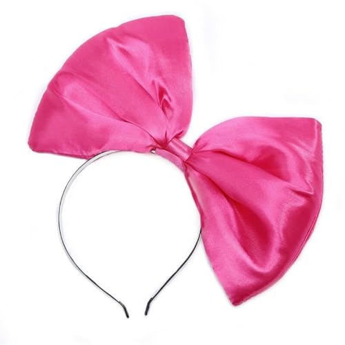 AMateschitz Ohren Maus Bow Haarschmuck Mouse Ear Kopfschmuck Spitze Kaninchenohren Stirnband Glitte Schleifen Haarband Hase Ohren Spitze Headband für Party Cosplay Ostern Schleife 16 * 22cm von AMateschitz