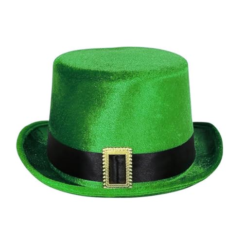 AMhomely Zylinderhut mit goldenen Kleeblättern und Schnalle, Glücksklee, irische Hüte, St. Patrick's Day, Erwachsenenkostüm, Zubehör für Parade, Party, Grün, Einheitsgröße AMhomely Zylinderhut mit goldenen Kleeblättern und Schnalle, Glücksklee, irische Hüte, St. Patrick's Day, Erwachsenenkostüm, Zubehör für Parade, Party, Grün, Einheitsgröße von AMhomely