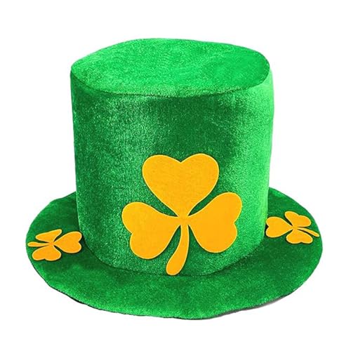 AMhomely Zylinderhut mit goldenen Kleeblättern und Schnalle, Glücksklee, irische Hüte, St. Patrick's Day, Erwachsenenkostüm, Zubehör für Parade, Party, Grün, Einheitsgröße AMhomely Zylinderhut mit goldenen Kleeblättern und Schnalle, Glücksklee, irische Hüte, St. Patrick's Day, Erwachsenenkostüm, Zubehör für Parade, Party, Grün, Einheitsgröße von AMhomely