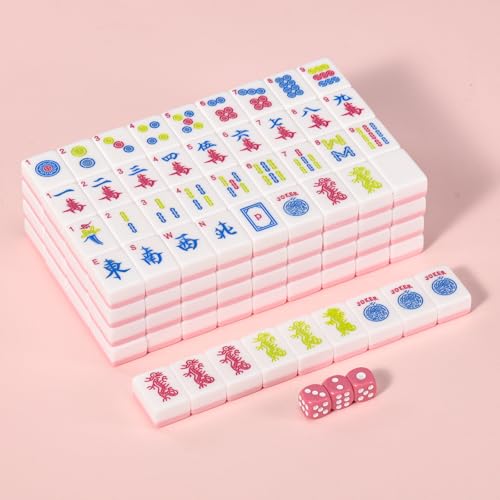 American Mahjong | 166 Premium 3.0 cm Pink Tiles | Komplettes Mahjong Spielset American Mahjong | 166 Premium 3.0 cm Pink Tiles | Komplettes Mahjong Spielset von ANABIUP