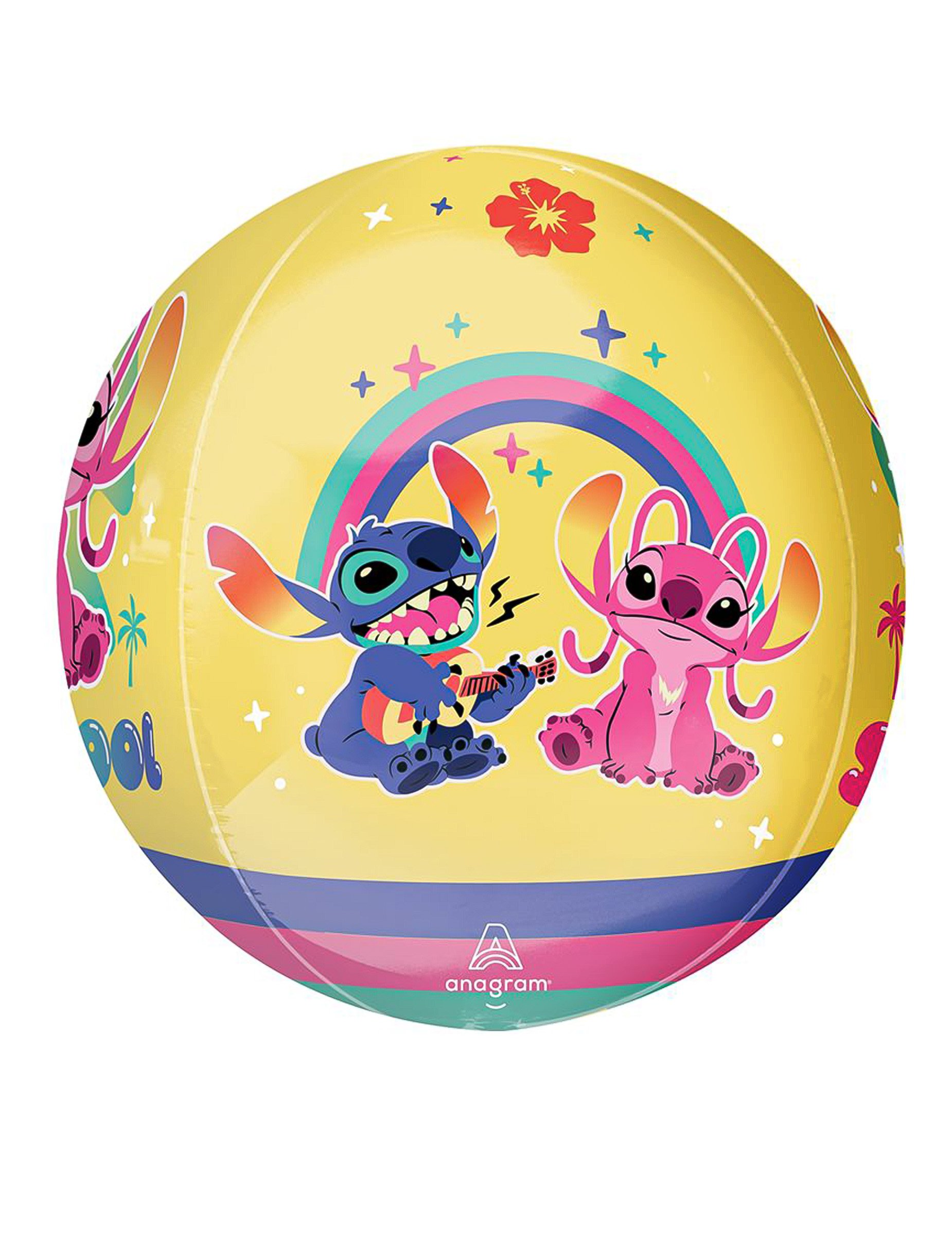 Lilo + Stitch Angel Transparenter Bubble Ballon 38 cm x 40 cm von ANAGRAM INTERNATIONAL