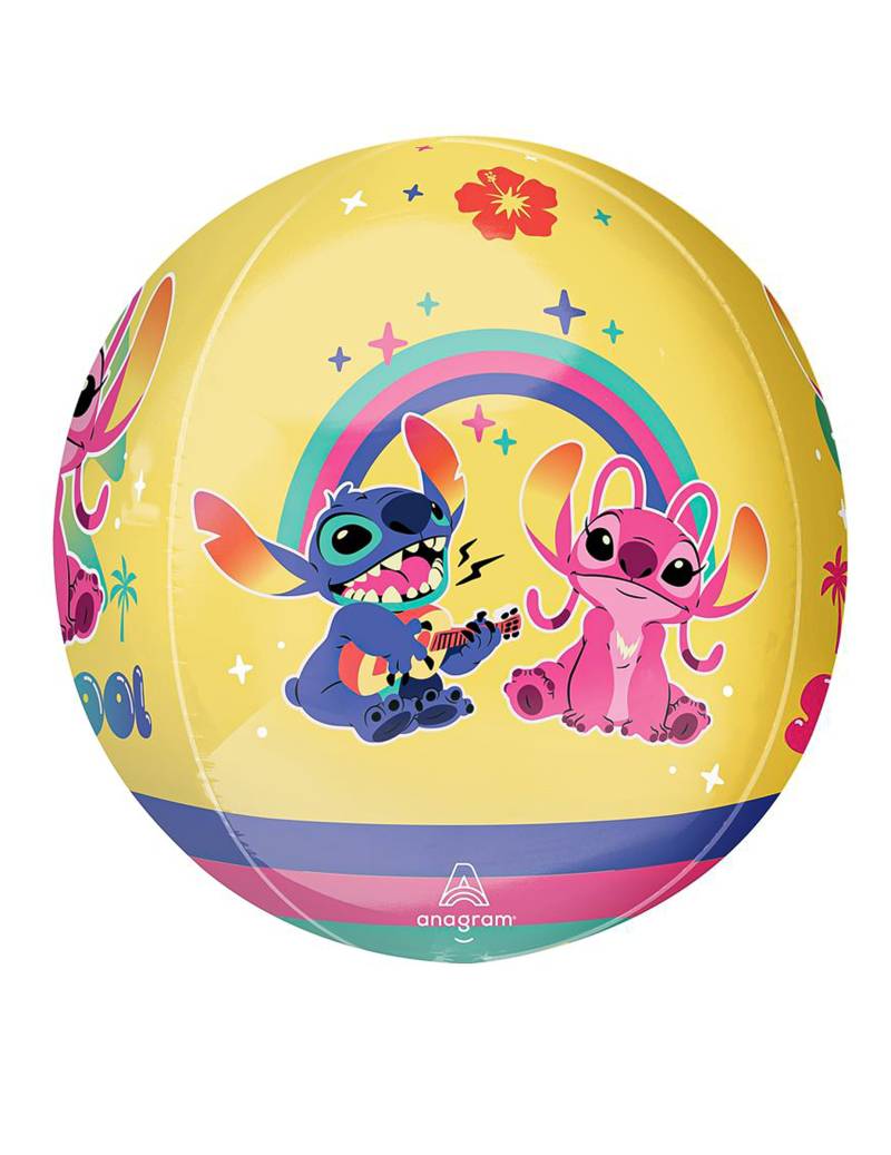 Lilo + Stitch Angel Transparenter Bubble Ballon 38 cm x 40 cm von ANAGRAM INTERNATIONAL