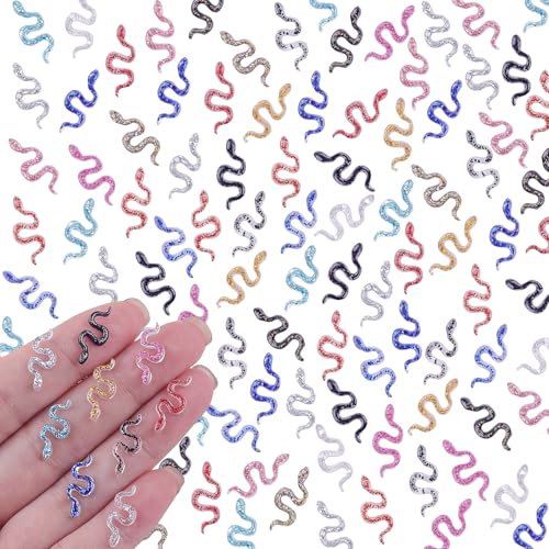 200 Stück Mini-Resin-Tiere Sortimentspaket, Mini-Resin-Schlangen-Figuren für Puppenhaus-Zubehör Mikro-Landschaftsbau Feengarten-Dekoration DIY Bastelarbeiten von ANBOOR