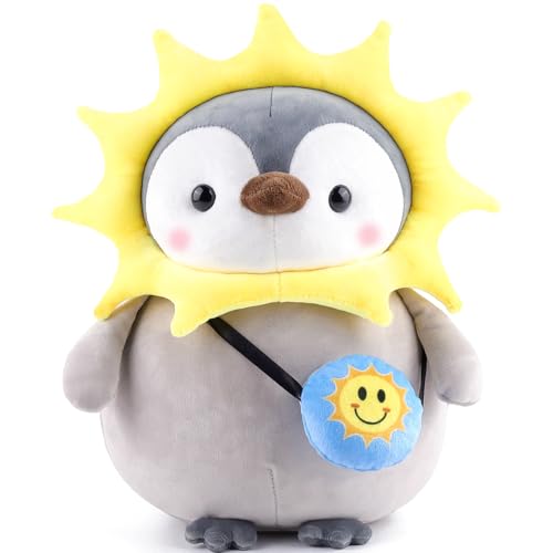 ANBOOR 35cm Sonnengestaltiges Pinguin-Kuscheltier, süßes Plüschtier mit Pinguin, weiches Kissen aus Plüsch mit Sonnen-Outfit, Kuschelpinguin-Plüschtier, Tierspielzeug für Geburtstagsparty-Geschenke ANBOOR 35cm Sonnengestaltiges Pinguin-Kuscheltier, süßes Plüschtier mit Pinguin, weiches Kissen aus Plüsch mit Sonnen-Outfit, Kuschelpinguin-Plüschtier, Tierspielzeug für Geburtstagsparty-Geschenke von ANBOOR