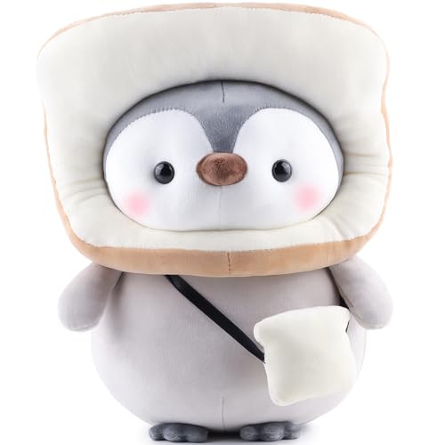 ANBOOR 35cm Toast-Pinguin-Stofftiere, süßes Pinguin-Plüschtier, weiches Kissen aus Plüsch mit Brot-Outfit, ausgestopftes Pinguin-Plüschtier, Tierspielzeug für Geburtstagsparty-Geschenke ANBOOR 35cm Toast-Pinguin-Stofftiere, süßes Pinguin-Plüschtier, weiches Kissen aus Plüsch mit Brot-Outfit, ausgestopftes Pinguin-Plüschtier, Tierspielzeug für Geburtstagsparty-Geschenke von ANBOOR