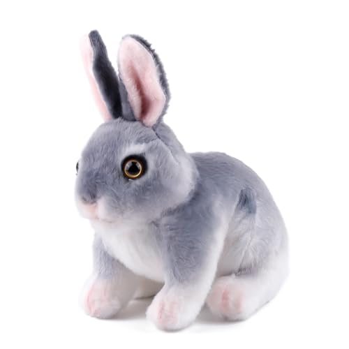 ANBOOR 7.87-Zoll-Realitätsgetreues Kaninchen Plüschtierspielzeug, lebensechtes Kaninchen-Plüsch, niedliches Plüschtierspielzeug für Kinder Osterkorbfüllungen. von ANBOOR